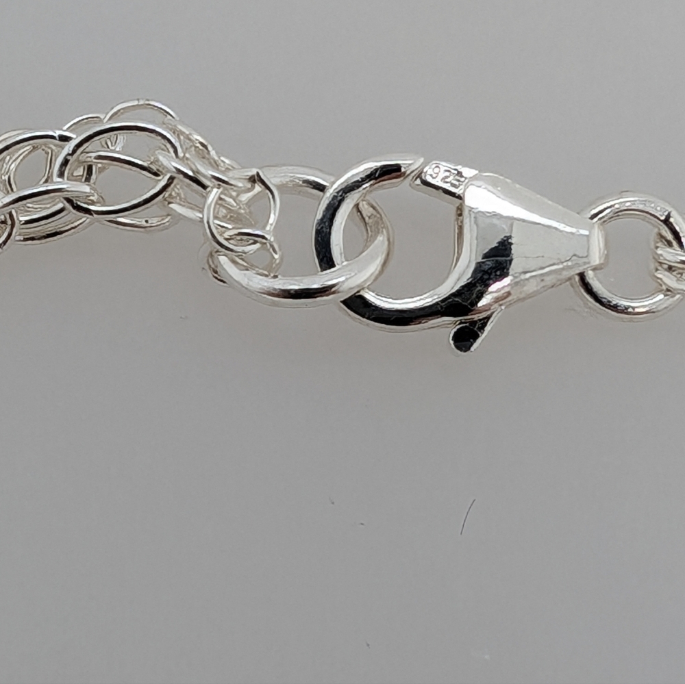 Sterling Silver Double Link Adjustable Chain Neck… - image 5